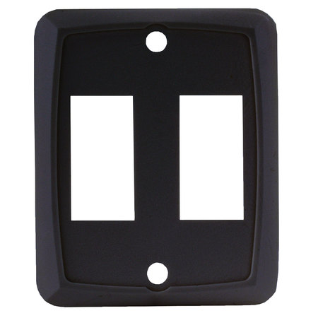 JR PRODUCTS JR Products 12885 Double Switch Face Plate - Black 12885